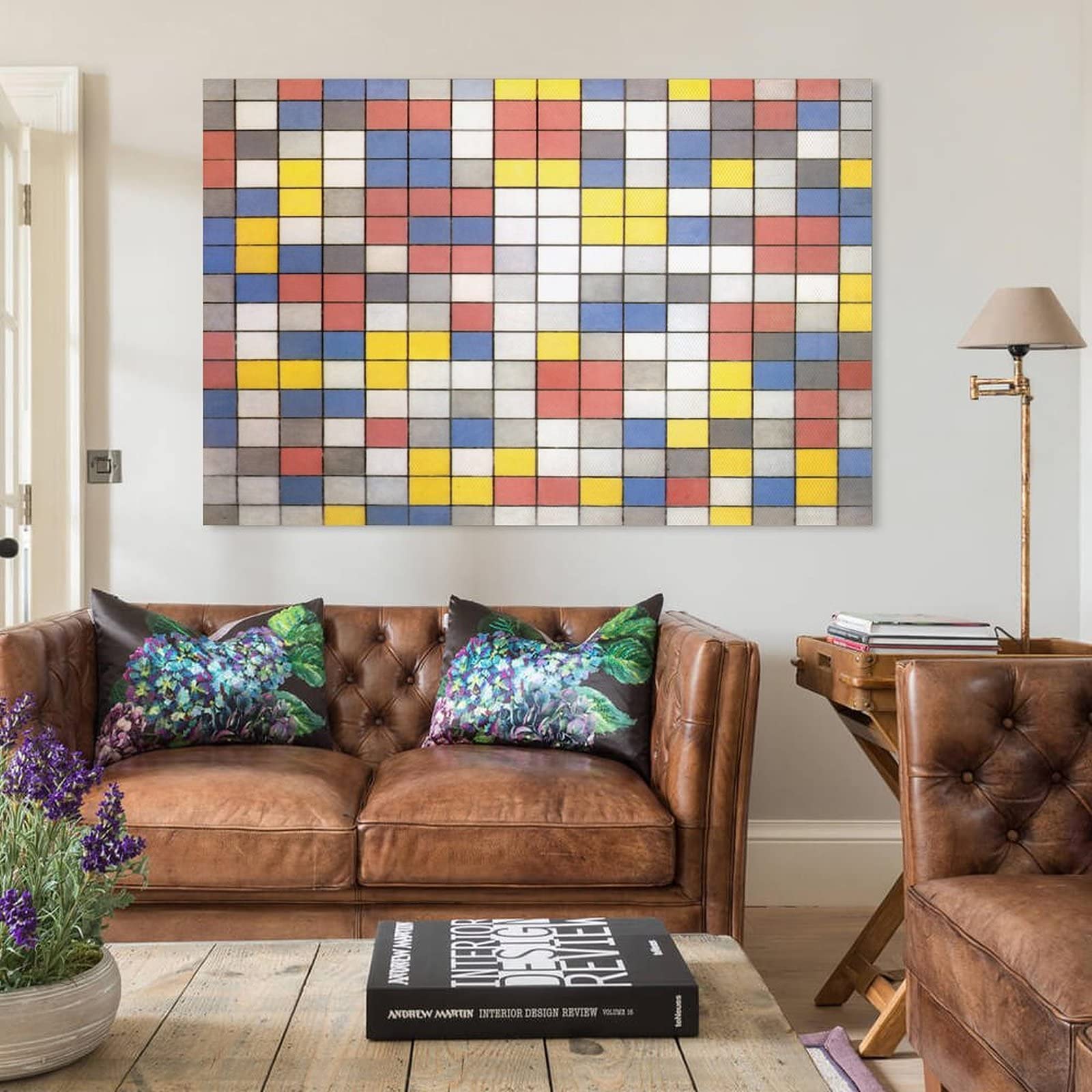 Amazon.com: Piet Mondrian - Composition with Grid 9; Chessboard